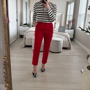 Shoe Dazzle Vibrant Red Cropped Pants